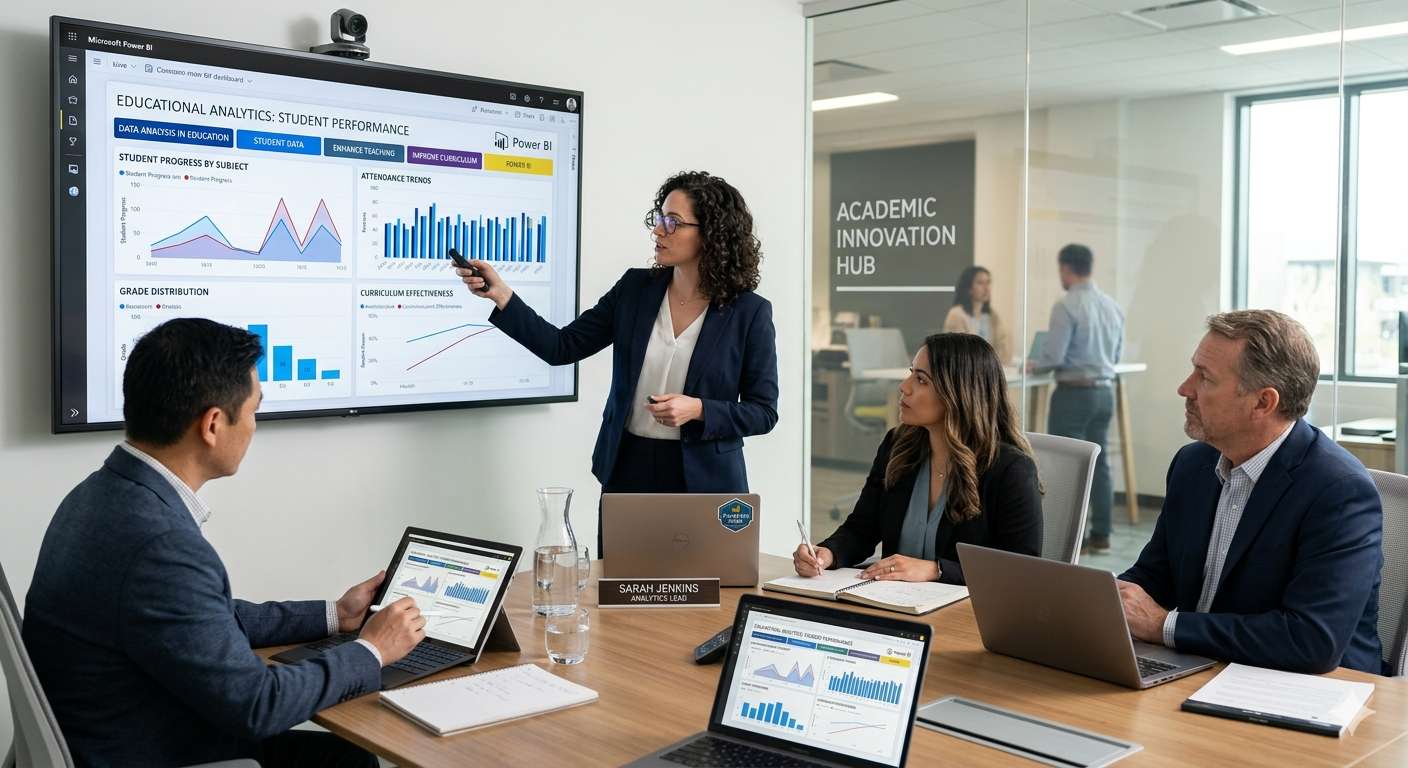 Education analytics dashboard and data analysis training environment